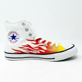 Converse Shoes | Converse Chuck Taylor All Star Hi Flames White Red Womens Sneakers 166257f | Color: Red/White | Size: Various