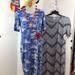 Lularoe Dresses | Lularoe (2) Julia Dresses 2xl Nwt | Color: Blue/Gray/White | Size: 2x