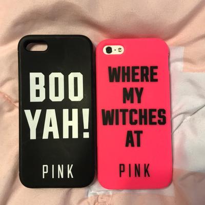 Pink Victoria's Secret Accessories | Iphone 5 Victoria’s Secret Pink Cases | Color: Black/Pink | Size: Iphone 5