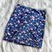 Free People Skirts | Free People Floral Bodycon Mini Skirt | Color: Blue/Purple | Size: Xs