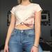 Brandy Melville Tops | 5 For $45 Brandy Melville Mason Tie-Dye Top | Color: Pink/White | Size: O/S