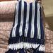 Zara Dresses | Blue & White Stripped Knitted Dress Fringe Bottom | Color: Blue/White | Size: M