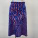 Lularoe Skirts | Lularoe Azure High And Low Waist Xs | Color: Blue/Orange | Size: Xs