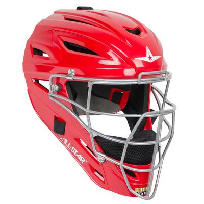 All Star Solid MVP2400 Ultra Cool Youth Baseball Catcher's Helmet Scarlet