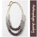 Anthropologie Jewelry | Anthro “Lily Mineral Necklace” | Color: Gray | Size: Os