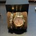 Michael Kors Accessories | Michael Kors Rose Gold Tortoise Watch With Bangle | Color: Brown/Gold | Size: Os