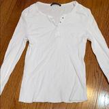 Brandy Melville Tops | Brandy White Button Up Long Sleeve | Color: White | Size: One Size