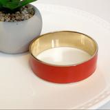 J. Crew Jewelry | J Crew Thick Enameled Bangle Slip On Red Gold | Color: Gold/Red | Size: Os