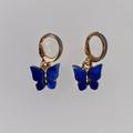 Brandy Melville Jewelry | Blue Butterfly Earrings | Color: Blue | Size: Os