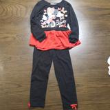 Disney Matching Sets | Disney Minnie Mouse Outfit 5t | Color: Black/Red | Size: 5tg