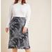 Anthropologie Skirts | Anthropologie Plus Size Bias Cut Satin Midi Skirt | Color: Black/White | Size: 18w