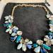 J. Crew Jewelry | J.Crew Gold Blue Green Crystal Statement Necklace | Color: Blue/Gold | Size: Os