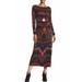 Free People Dresses | Free People Far Out Black Combo Maxi Dress Size: L | Color: Black/Orange | Size: L