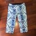 Victoria's Secret Pants & Jumpsuits | Blue & White Tie Dye Vsx Capri Legging | Color: Black/Blue | Size: L