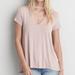 American Eagle Outfitters Tops | American Eagle Soft & Sexy Pink Cutout T-Shirt Tee | Color: Pink | Size: L