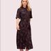 Kate Spade Dresses | Kate Spade Meadow Midi Shirtdress - Size 2 | Color: Black/Pink | Size: 2