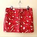 J. Crew Skirts | J. Crew Red Paisley Mini Skirt | Color: Red | Size: 4