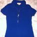 Michael Kors Tops | Blue Michael Kors Zip T-Shirt | Color: Blue/Silver | Size: S