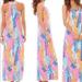 Lilly Pulitzer Dresses | Lilly Pulitzer Maxi Dress In Electric Feel Print | Color: Orange/Pink | Size: Xs