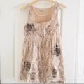 Zara Tops | Gorgeous Zara Sequin Embroidered Lace Tunic | Color: Cream/Red | Size: M