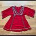 Free People Dresses | Free People Red Tunic Style Mini Dress S/P | Color: Red | Size: Sp