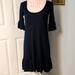 Free People Dresses | Free People Black And Blue 100% Wool Dress Sz M Host Pick | Color: Black/Blue | Size: M