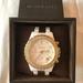 Michael Kors Accessories | Michael Kors Gold-Tone And White Acetate Watch | Color: Gold/White | Size: 58mm