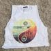 Brandy Melville Tops | Brandy Melville Ying Yang Muscle Tee Tank Top | Color: Orange/White | Size: Os