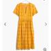 Madewell Dresses | Madewell Scalloped Eyelet Midi Dress | Color: Yellow | Size: 2