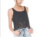 Brandy Melville Tops | Brandy Melville Black Sheer Detailed Cropped Tank | Color: Black | Size: One Size