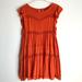 Free People Dresses | Free People Retro Kitty Dress Tangerine Size M | Color: Orange/White | Size: M