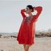 Free People Dresses | Free People, Sweet Tennessee Tunic Dress, M | Color: Cream/Red | Size: M