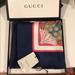 Gucci Accessories | Gucci Silk Scarf | Color: Blue/Pink | Size: 90 Cm X 90 Cm