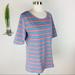 Lularoe Tops | Lularoe Cute Classic Striped Tee Size (Xl) | Color: Blue/Red | Size: Xl