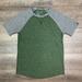 American Eagle Outfitters Shirts | American Eagle Mens Short Sleeve Baseball Tee Xs | Color: Gray/Green | Size: Xs