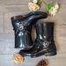 Michael Kors Shoes | Michael Kors Mk Black Waterproof Rain Boots | Color: Black/Silver | Size: 7