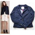 Anthropologie Jackets & Coats | Anthro Cartonnier Textured Blue & Black Blazer | Color: Black/Blue | Size: 4