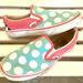 Vans Shoes | Custom Made Women Vans Teal White Polka Dots Pink Black And White Check 7.5 | Color: Pink/White | Size: 7.5