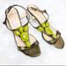 Kate Spade Shoes | Kate Spade Lydia Gem Sandals Heels | Color: Brown/Green | Size: 6.5