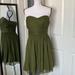 J. Crew Dresses | J.Crew Green Strapless Chiffon Dress | Color: Green | Size: 8p