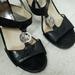 Michael Kors Shoes | Michael Kors Black Strappy Leather Heels Fulton | Color: Black/Silver | Size: 7