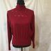 Nine West Sweaters | Nine West Beaded Turtleneck | Color: Red | Size: Xl