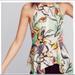 Anthropologie Tops | Anthropologie Watercolor Floral Hd In Paris Top | Color: Gold/Purple | Size: 0p
