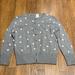 J. Crew Sweaters | J Crew 100% Cashmere Polka Dot Sweater | Color: Gray/White | Size: S