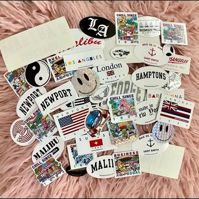 Brandy Melville Other | 25 Pc Random Rare Brandy Melville Stickers | Color: White/Silver | Size: Os