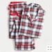 J. Crew Intimates & Sleepwear | J. Crew Cotton Flannel Pajama Top And Pajama Bottoms Lounge Pants New With Tag | Color: Red/Tan | Size: L