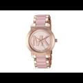 Michael Kors Jewelry | Michael Kors “Mk” Round Faced Watch Style Mk4324 | Color: Gold/Pink | Size: Os