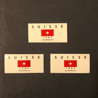 Brandy Melville Accessories | Brandy Melville 3 Suisse Stickers | Color: Red/White | Size: Os