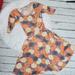 Lularoe Dresses | Lularoe Casual Dress A Line Floral Spring | Color: Cream/Orange | Size: Xs
