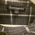 Brandy Melville Tops | Brandy Melville Women’s Flannel Shirt | Color: Gray/White | Size: One Size Fits All